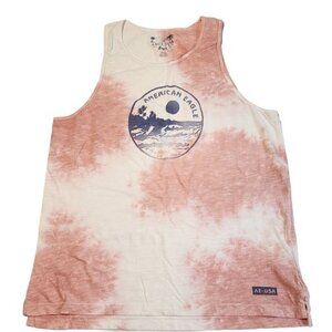 American Eagle Outfitters Tie-Dye Tank Top - Pink and White